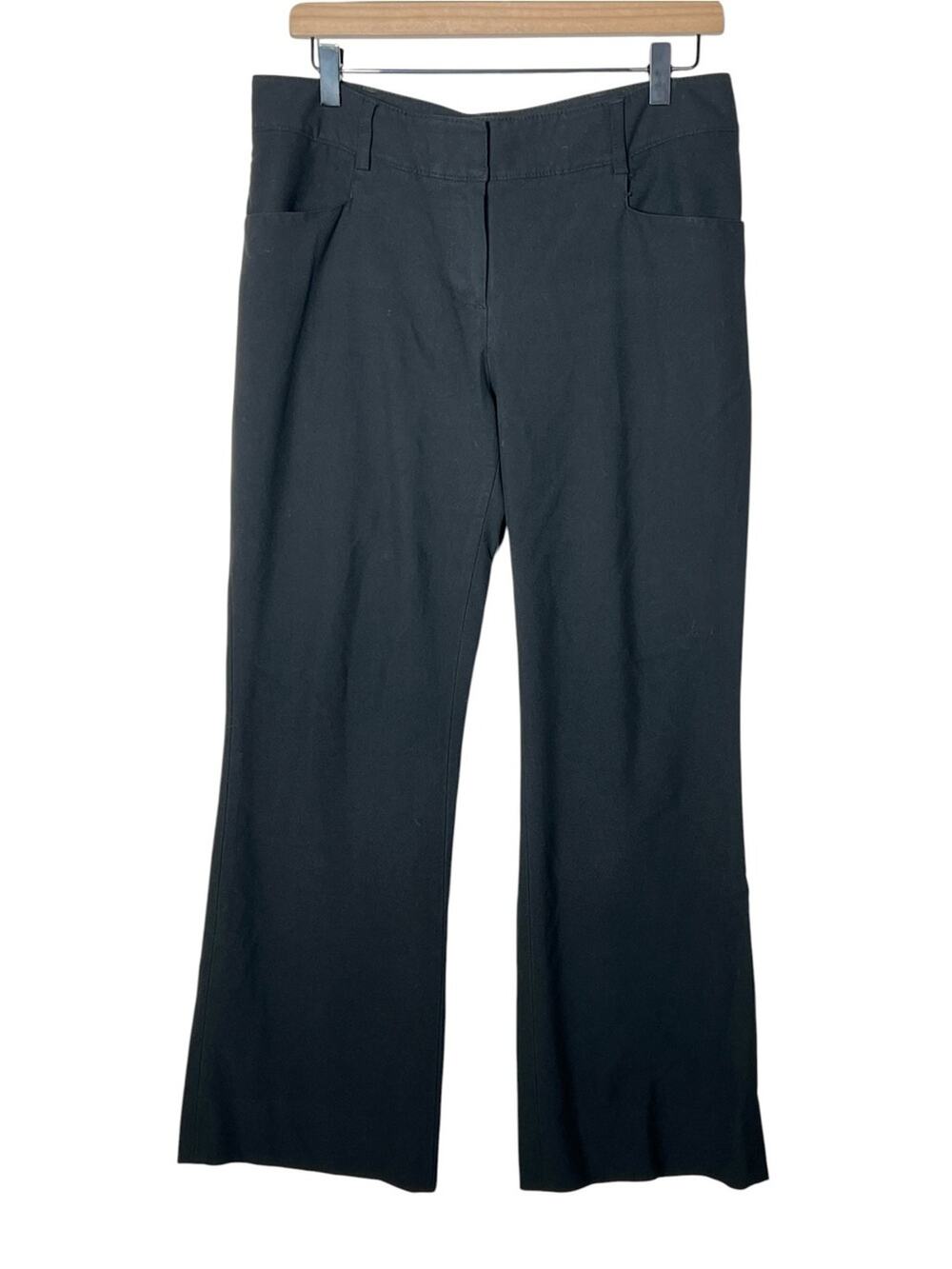INC International Concepts Classic Black Straight-Leg Dress Pants size 8 B87